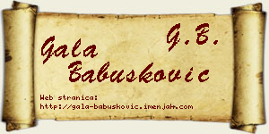 Gala Babušković vizit kartica